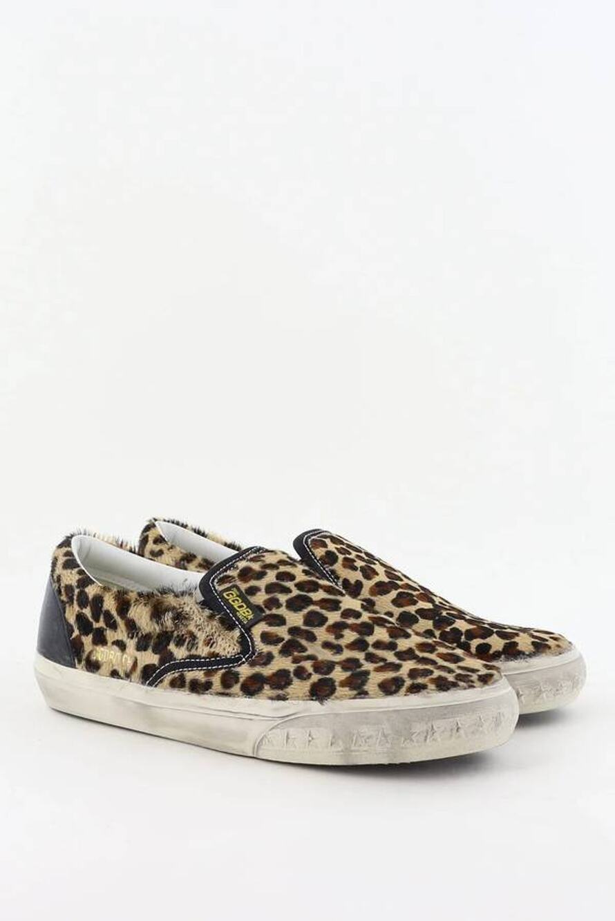 Golden Goose Vce Leopard Print Pony Sneaker in Multi 39